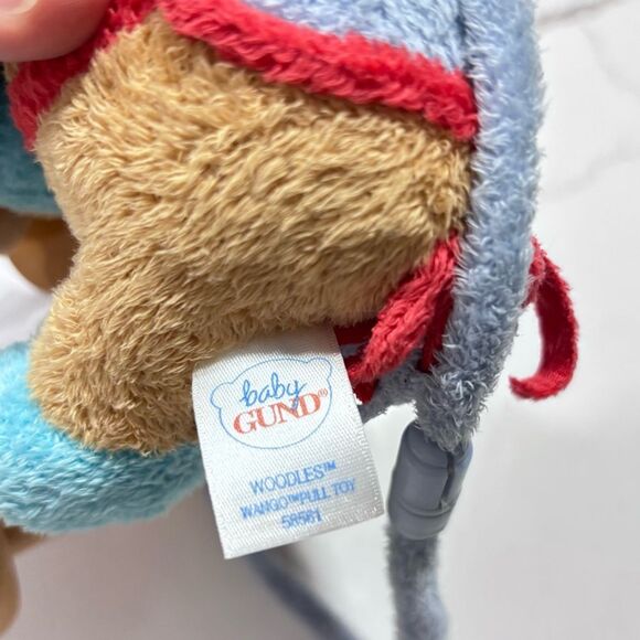 Baby GUND | Vintage Plush Horse Pull Toy Hook and Loop Wheels Carrot Handle - Picture 12 of 15